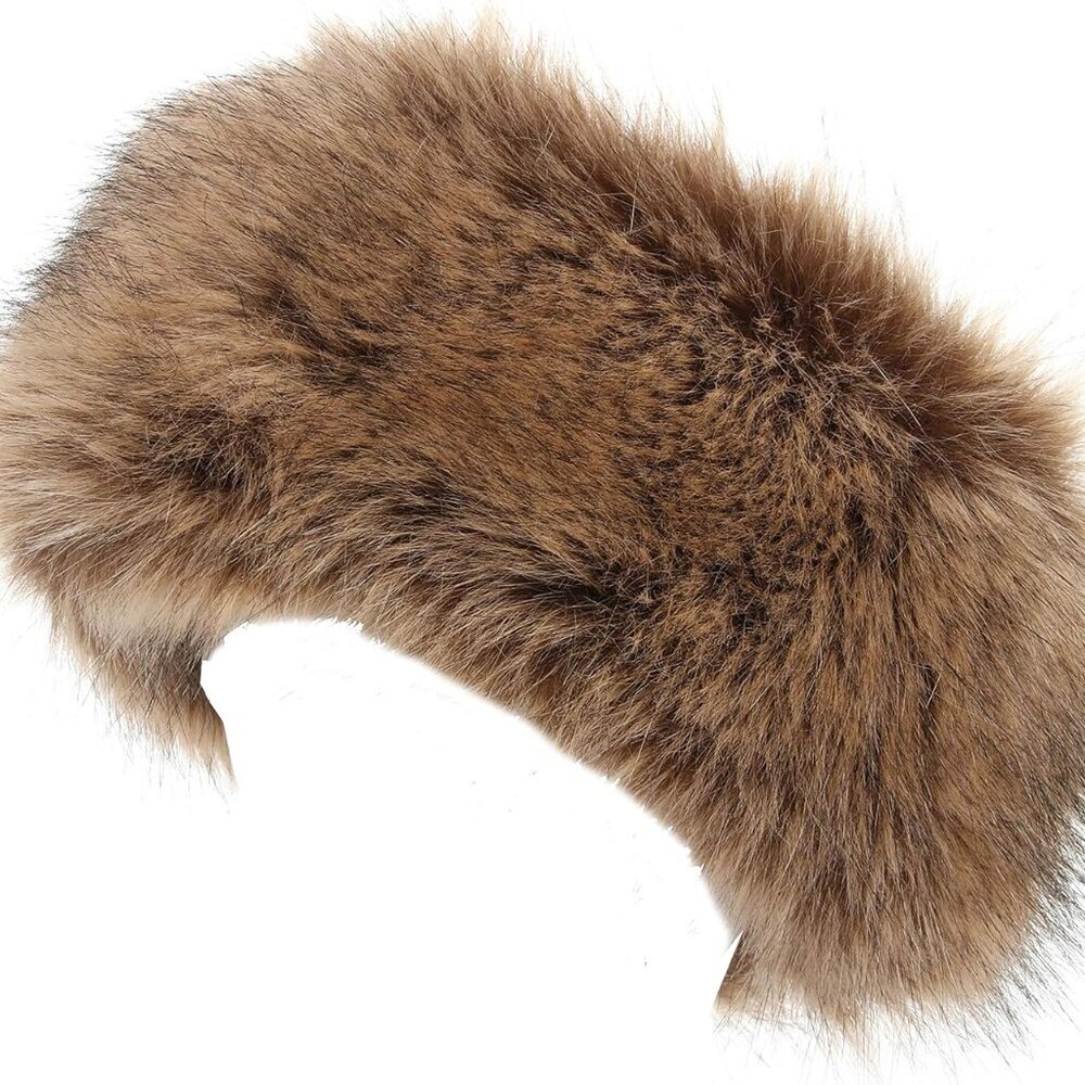 Faux Fur Headband with Stretch Women's Winter Earwarmer Earmuff